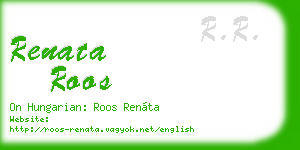 renata roos business card